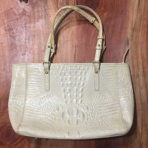 Brahmin Croc Embossed Leather Shoulder bag purse